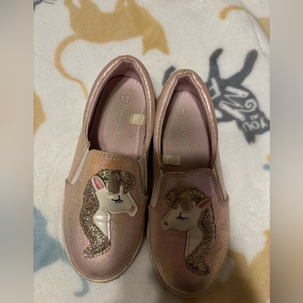 Girls size 11 slip on shoes